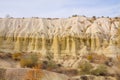 Cappadokia rock towers and cave houses in Love Valley